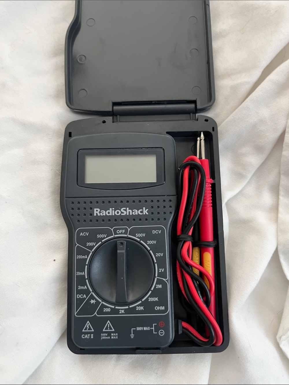Vintage Radio Shack voltage meter.